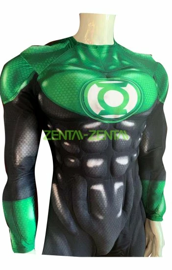 Green Lantern Costume With Cotton Muscle Paddings 4 Green Lantern Costume With Cotton Muscle Paddings - Image 4