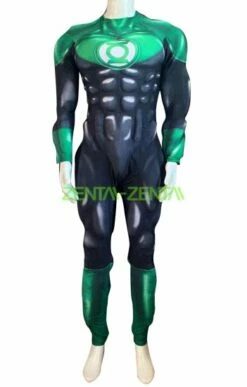 Green Lantern Costume With Cotton Muscle Paddings