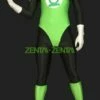 Green Lantern ! Green And Black Lycra Spandex Super Hero Unisex