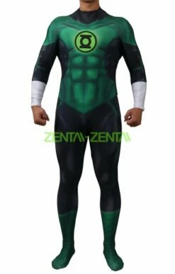 Green Lantern Printed Spandex Lycra Costume No Hood By SuperGeek