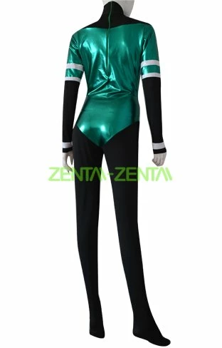 Green Lantern Shiny Metallic And Spandex Lycra Zentai Suit 2 Green Lantern Shiny Metallic And Spandex Lycra Zentai Suit - Image 2