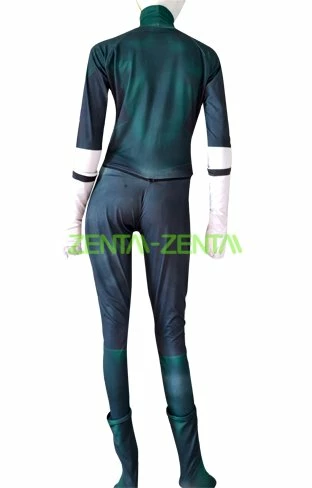 Green Lantern Zentai | Printed Spandex Lycra With 3D Muscle Shading 2 Green Lantern Zentai | Printed Spandex Lycra With 3D Muscle Shading - Image 2