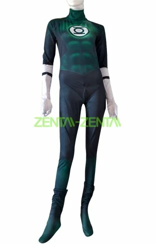 Green Lantern Zentai | Printed Spandex Lycra With 3D Muscle Shading 1 Green Lantern Zentai | Printed Spandex Lycra With 3D Muscle Shading