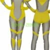Grey And Yellow Spandex Lycra Super Hero Catsuit Costume