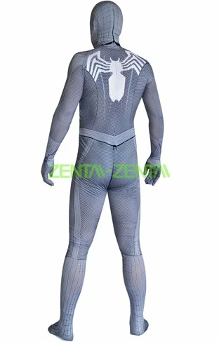 Grey Printed S-guy Zentai Suit With 3D Muscle Shades 2 Grey Printed S-guy Zentai Suit With 3D Muscle Shades - Image 2