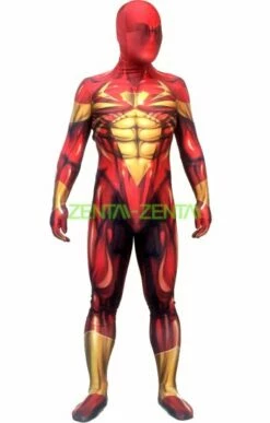 Iron Spider Dye-Sub Spandex Lycra Costume With 3D Muscle Shadings