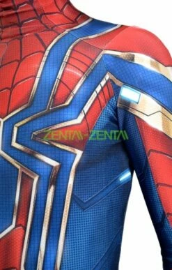 IRON SPIDER MCU Blue Version Printed Costume Set With Soles And Lenses -Ghostly Store iron spider mcu blue version printed costume set with soles and lenses 248c35.image .351x550