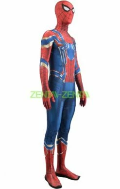 IRON SPIDER MCU Blue Version Printed Costume Set With Soles And Lenses -Ghostly Store iron spider mcu blue version printed costume set with soles and lenses 514908.image .351x550