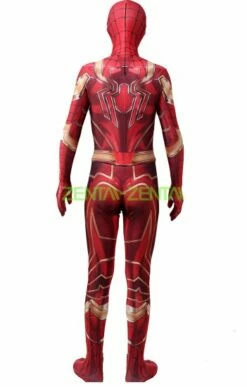 Iron Spider MCU Gold And Red Printed Spandex Lycra Costume -Ghostly Store iron spider mcu gold and red printed spandex lycra costume 47e1fb.image .351x550