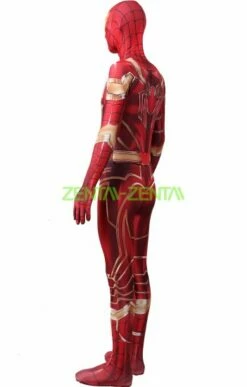 Iron Spider MCU Gold And Red Printed Spandex Lycra Costume -Ghostly Store iron spider mcu gold and red printed spandex lycra costume 5db222.image .351x550