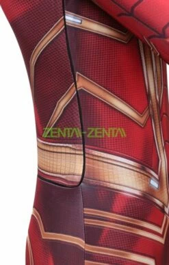 Iron Spider MCU Gold And Red Printed Spandex Lycra Costume -Ghostly Store iron spider mcu gold and red printed spandex lycra costume 7505cf.image .351x550