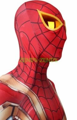 Iron Spider MCU Gold And Red Printed Spandex Lycra Costume -Ghostly Store iron spider mcu gold and red printed spandex lycra costume 7b1f7f.image .351x550