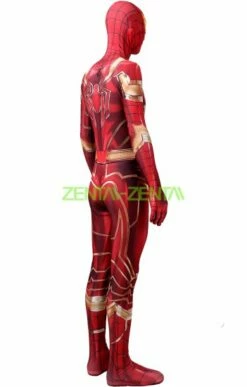Iron Spider MCU Gold And Red Printed Spandex Lycra Costume -Ghostly Store iron spider mcu gold and red printed spandex lycra costume d83835.image .351x550