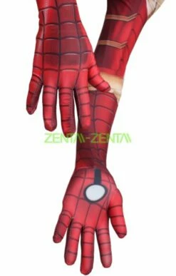 Iron Spider MCU Gold And Red Printed Spandex Lycra Costume -Ghostly Store iron spider mcu gold and red printed spandex lycra costume de3d62.image .351x550