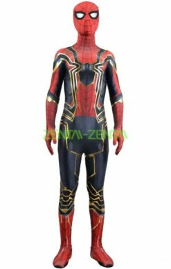 IRON SPIDER MCU V4 Printed Costume Set With Golden Film Printed4