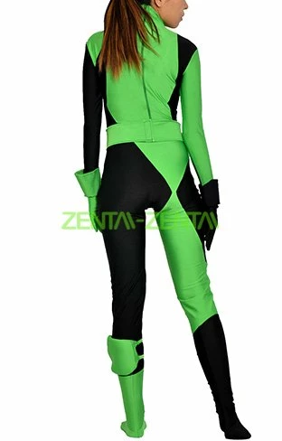 Kim Possible Real Life Green And Black Spandex Lycra Costume 2 Kim Possible Real Life Green And Black Spandex Lycra Costume - Image 2