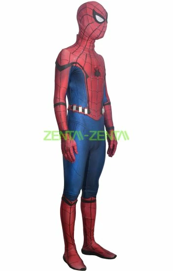 MCU Homecoming S-guy Puff Painted Costume With Fake Leather And Webshooters 5 MCU Homecoming S-guy Puff Painted Costume With Fake Leather And Webshooters - Image 5