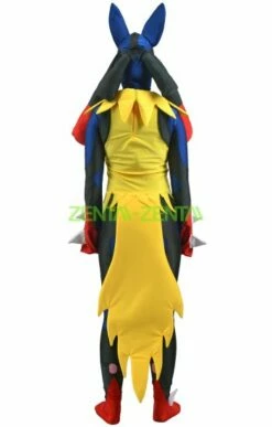 Mega Lucario Spandex Lycra Costume With Padding Details -Ghostly Store mega lucario spandex lycra costume with padding details c63718.image .351x550