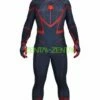 Miles Morales Civil War V2 Printed Spandex Lycra Bodysuit Sewn With Fake Leather
