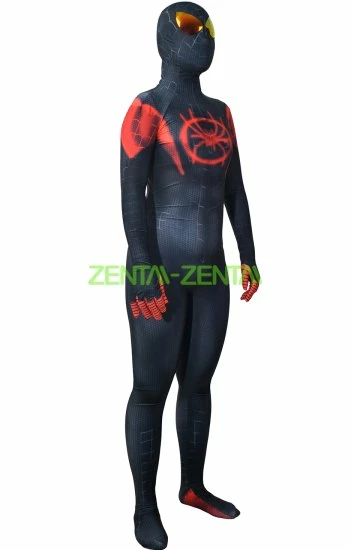 Miles Morales : Into The Spider-Verse Printed Spandex Lycra Costume 3 Miles Morales : Into The Spider-Verse Printed Spandex Lycra Costume - Image 3