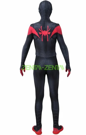Miles Morales Into The Spider-Verse Printed Spandex Lycra Costume With Lenses... 5 Miles Morales Into The Spider-Verse Printed Spandex Lycra Costume With Lenses... - Image 5
