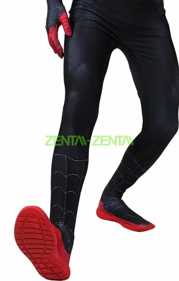 Miles Morales Into The Spider-Verse Printed Spandex Lycra Costume With Lenses... 12 Miles Morales Into The Spider-Verse Printed Spandex Lycra Costume With Lenses... - Image 12
