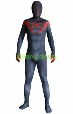 Miles Morales S-guy Printed Zentai Costume 2 With 3D Muscle Shades