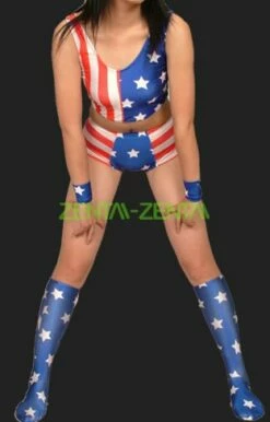 Miss American-the Stars And The Stripes 4-set Lycra Costume