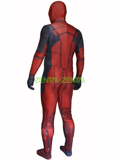 Movie Deadpool Printed Spandex Lycra Zentai Costume With 3D Muscle Shading 2 Movie Deadpool Printed Spandex Lycra Zentai Costume With 3D Muscle Shading - Image 2