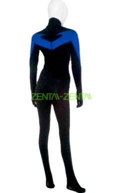 Nightwing Costume | Black And Royal Blue Spandex Lycra Catsuit -Ghostly Store nightwing costume black and royal blue spandex lycra catsuit ef1ba2.image .351x550