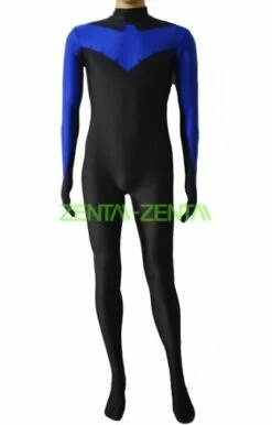 Nightwing Costume | Black And Royal Blue Spandex Lycra Zentai Suit