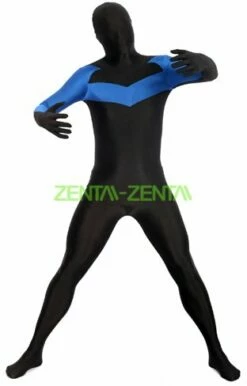 Nightwing Costume | Blue And Black Spandex Lycra Zentai Suit