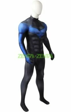 Nightwing Printed Spandex Lycra Costume With Muslce Padding -Ghostly Store nightwing printed spandex lycra costume with muslce padding e49015.image .351x550