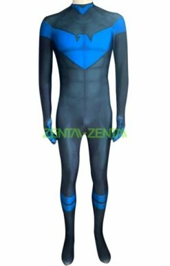 Nightwing Rebirth Ver3 Printed Spandex Lycra Costume No Hood