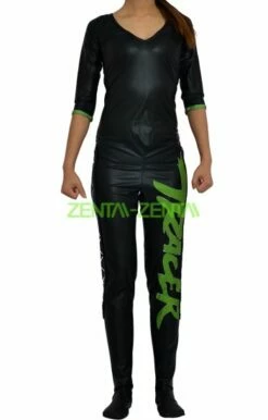 Overwatch Tracer Matte Metallic And Printed Spandex Lycra Under Bodysuit