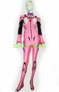 Pink And Black Comic Cosplay Super Hero Zentai Costume