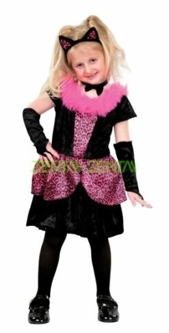 Pink Cute Kitten Halloween Costume For Kid