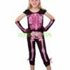 Pink Skeleton Halloween Costume For Kid