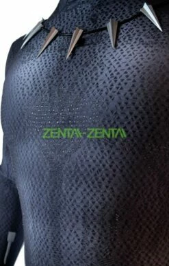 [Platinum] Puff Printed Black Panther Costume With Helmet, Necklace And Claws -Ghostly Store platinum puff printed black panther costume with helmet necklace and claws c93892.image .351x550