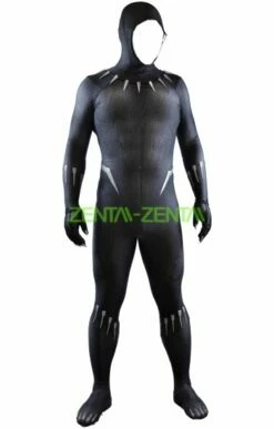 [Platinum] Puff Printed Black Panther Spandex Lycra Costume With Necklace And...