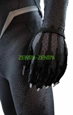 [Platinum] Puff Printed Black Panther Spandex Lycra Costume With Necklace And... -Ghostly Store platinum puff printed black panther spandex lycra costume with necklace and claws f19e7c.image .351x550