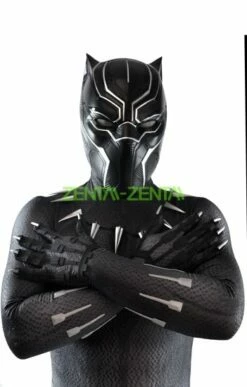 [Platinum] Puff Printed Black Panther Spandex Lycra Costume With Necklace And... -Ghostly Store platinum puff printed black panther spandex lycra costume with necklace and claws fdba51.image .351x550