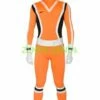 Power Ranger Costume | Orange And White Spandex Lycra Zentai