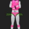 Power Ranger Costume | Pink And White Spandex Lycra Bodysuit
