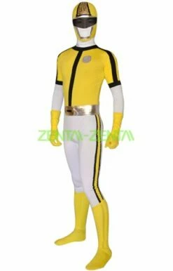 Power Ranger Costume | Yellow And Black Spandex Lycra Zentai