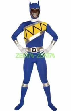 Power Ranger Costume | Yellow And Blue Spandex Lycra Zentai