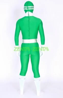 Power Ranger! Green And White Lycra Spandex Zentai Suits -Ghostly Store power ranger green and white lycra spandex zentai suits bae3df.image .312x488
