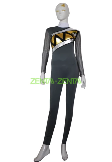 Power Ranger Jungle Fury Costume | Grey Printed Spandex Lycra Zentai 1 Power Ranger Jungle Fury Costume | Grey Printed Spandex Lycra Zentai