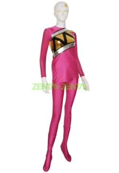 Power Ranger Jungle Fury Costume | Pink Printed Spandex Lycra Zentai