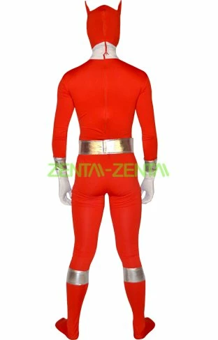 Power Ranger Jungle Fury Costume | Red Spandex Lycra Zentai 2 Power Ranger Jungle Fury Costume | Red Spandex Lycra Zentai - Image 2